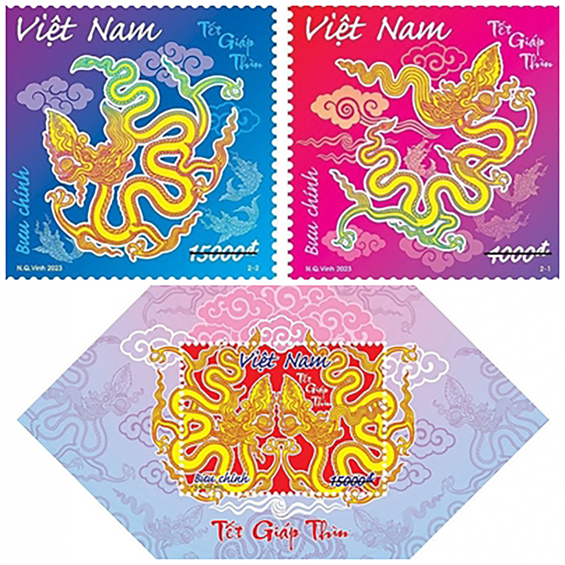 “甲辰年春节”邮票。