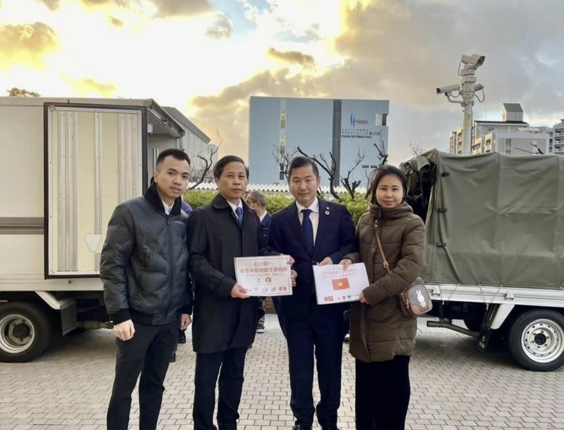 越南驻大阪总领事馆继续为石川县地震灾区捐赠物资。
