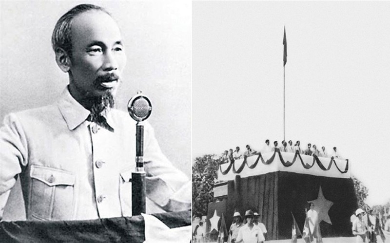 1945年9月2日，胡志明主席在巴亭广场宣读《独立宣言》，宣布越南民主共和国诞生。图自越通社
