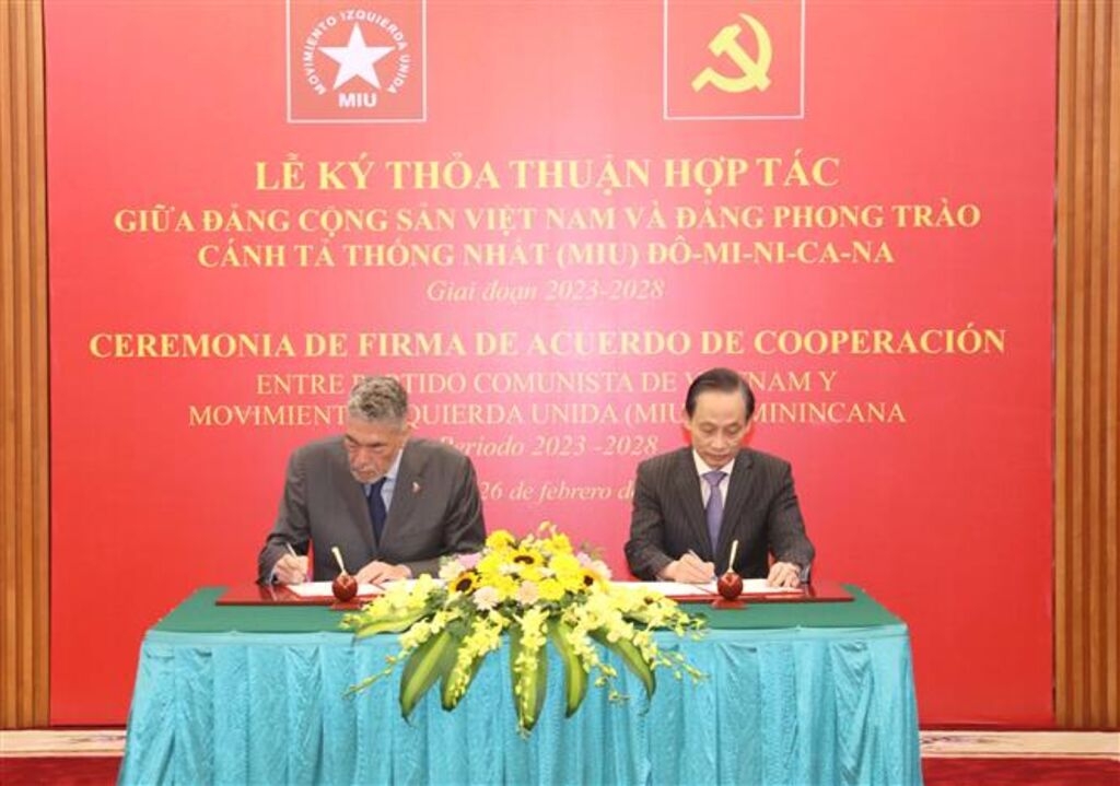 双方在河内签署了2023-2028年阶段合作协议。图自越通社 