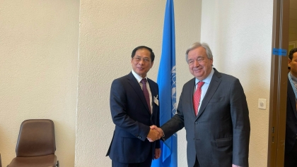 越南外交部长裴青山在日内瓦会见联合国和其他国家领导人