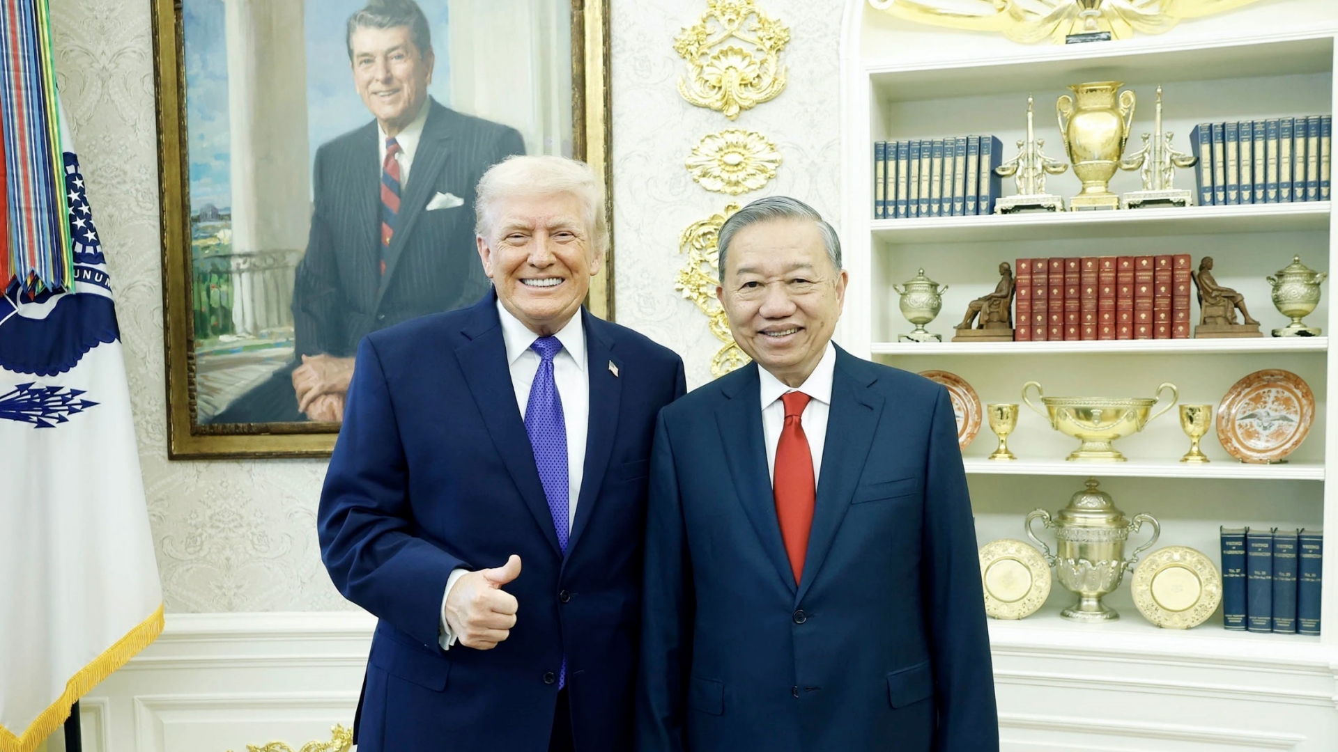 越共中央总书记苏林会见美国总统唐纳德·特朗普