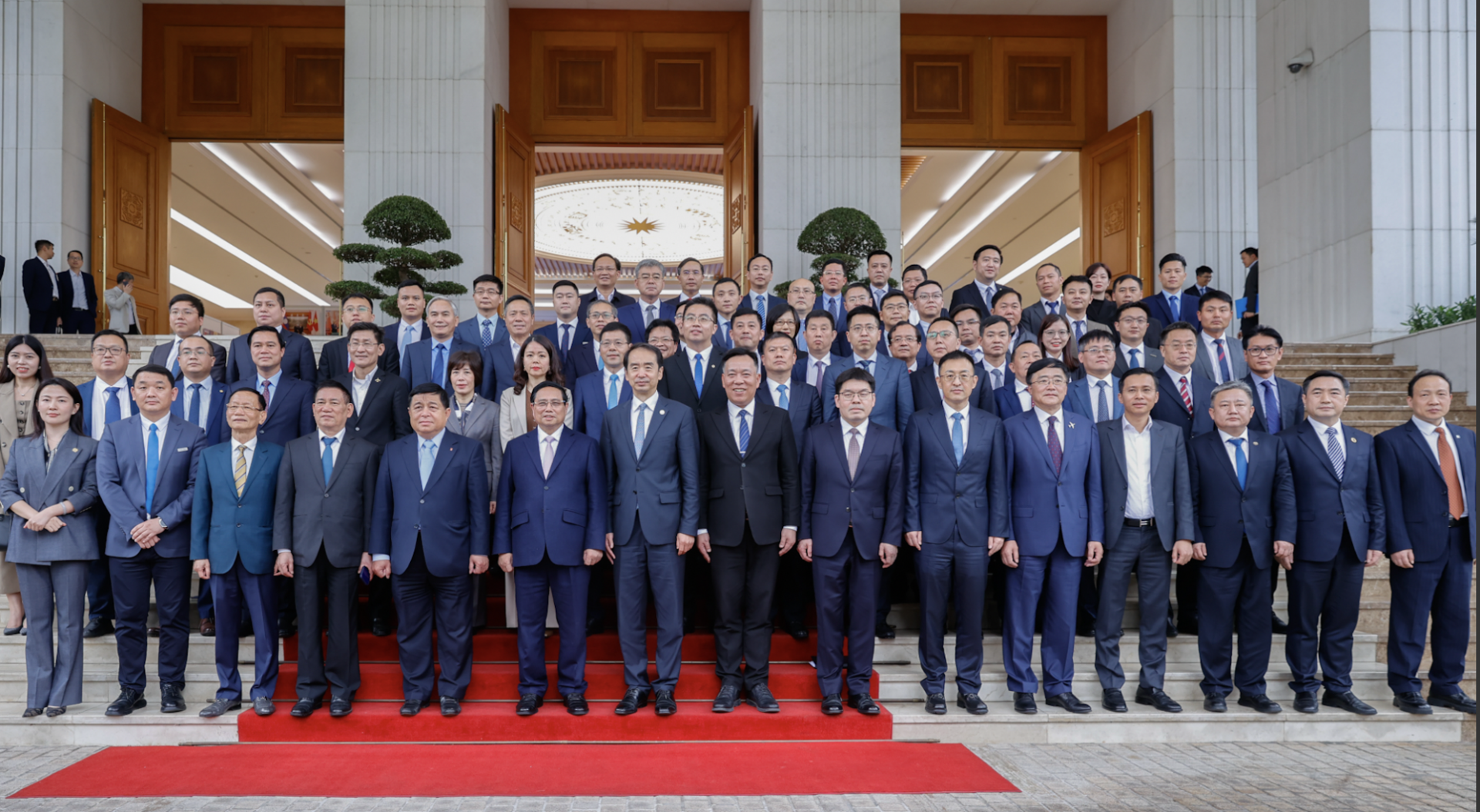 代表们合影