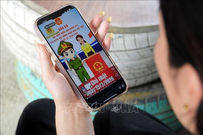 VNeID支持选民查询投票区及候选人名单。（插图：越通社）