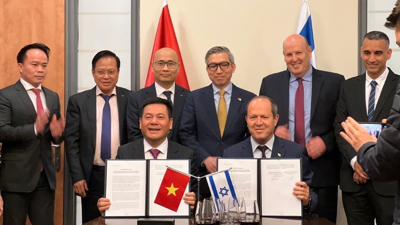 越南与以色列完成自由贸易协定谈判，期待开展高科技合作