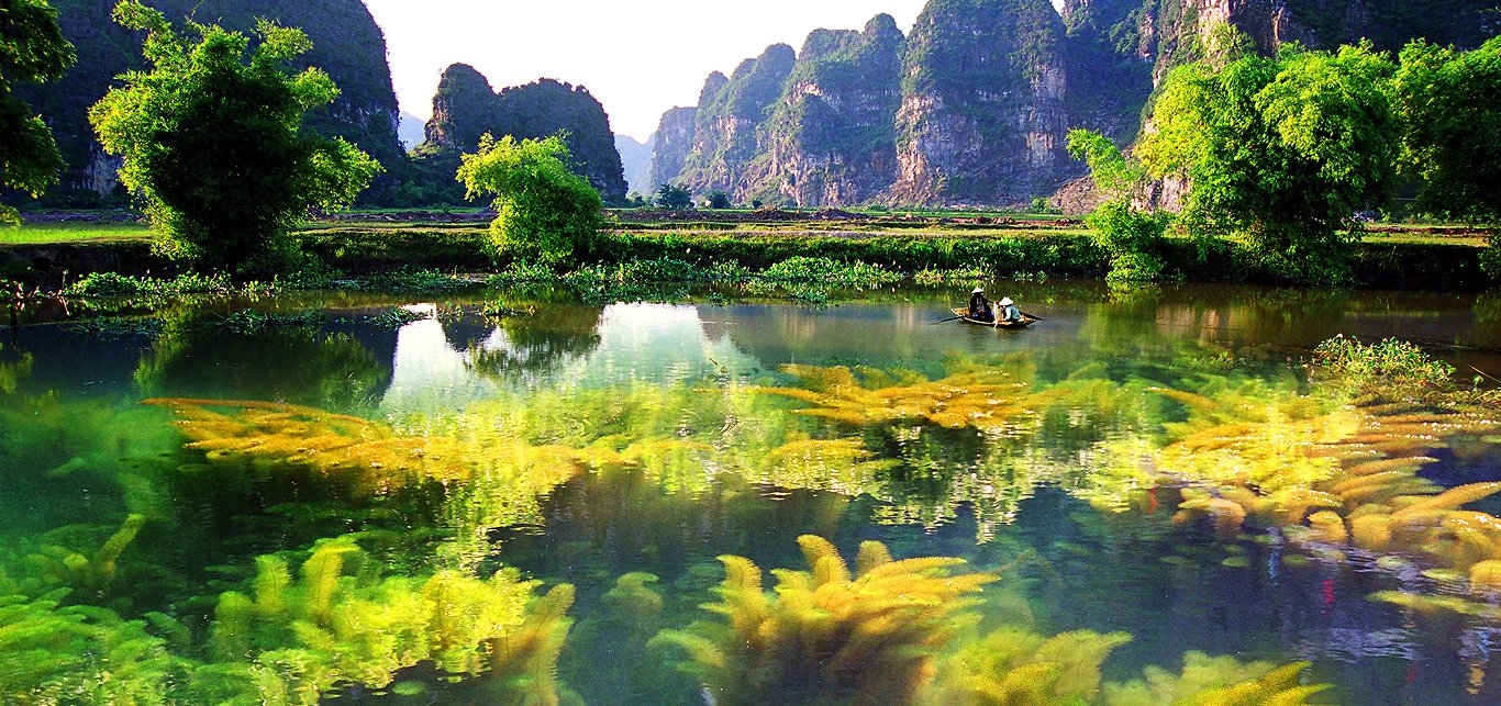 宁平省美丽山水自然风景。