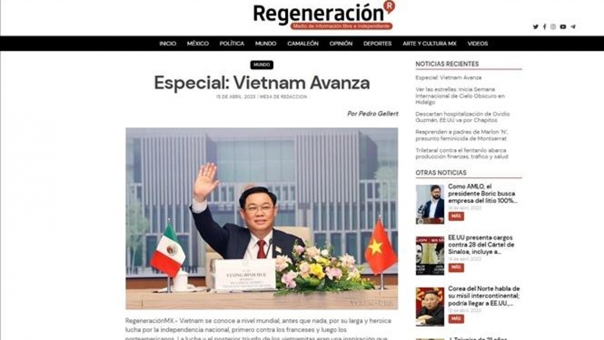 墨西哥主流媒体密集报道了越南国会主席访问拉美的重大意义