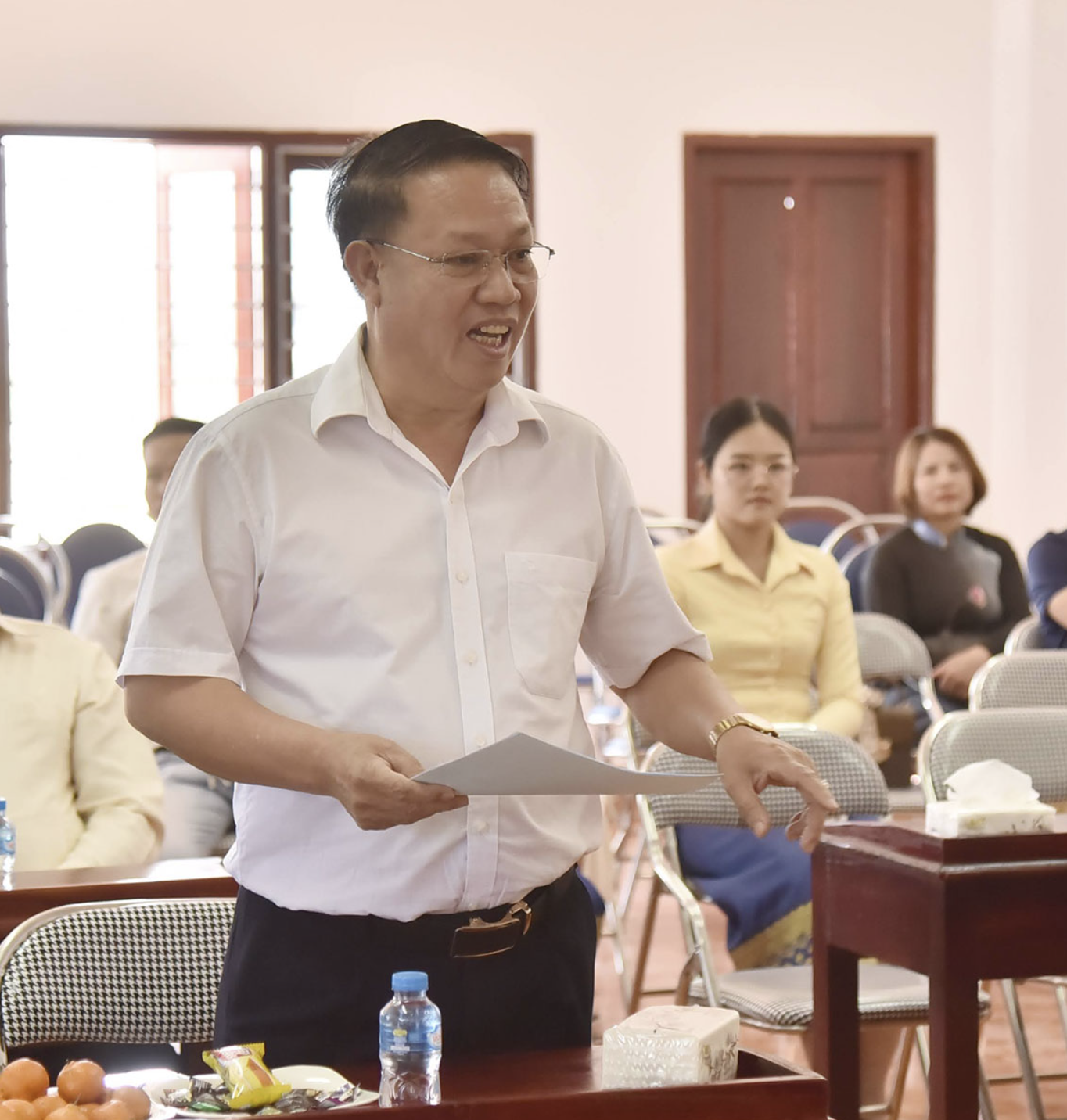 旅居老挝乌多姆塞（Oudomxay）越南人协会主席费文梅。