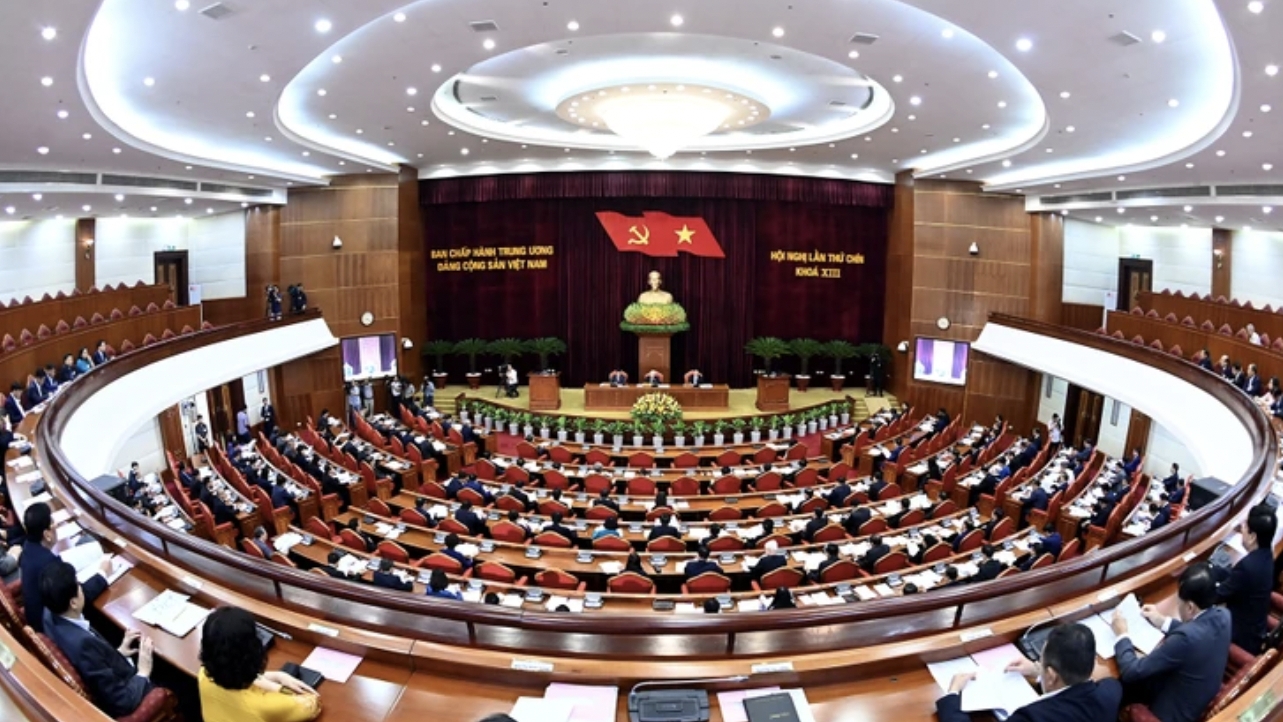 越共第十三届中央委员会第九次全体会议开幕