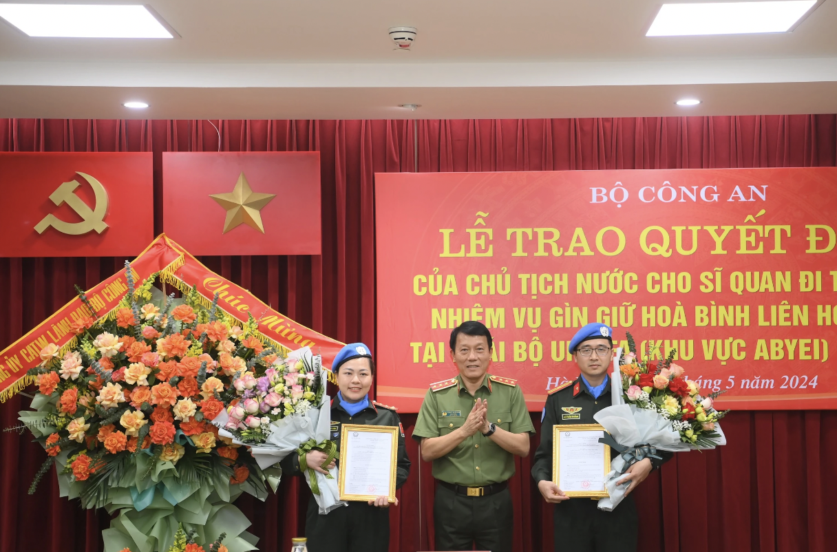 越南公安部再派遣两名警官赴联合国维和特派团履职。