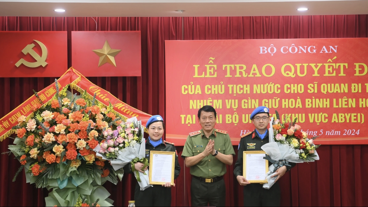 越南公安部再派遣两名警官赴联合国维和特派团履职