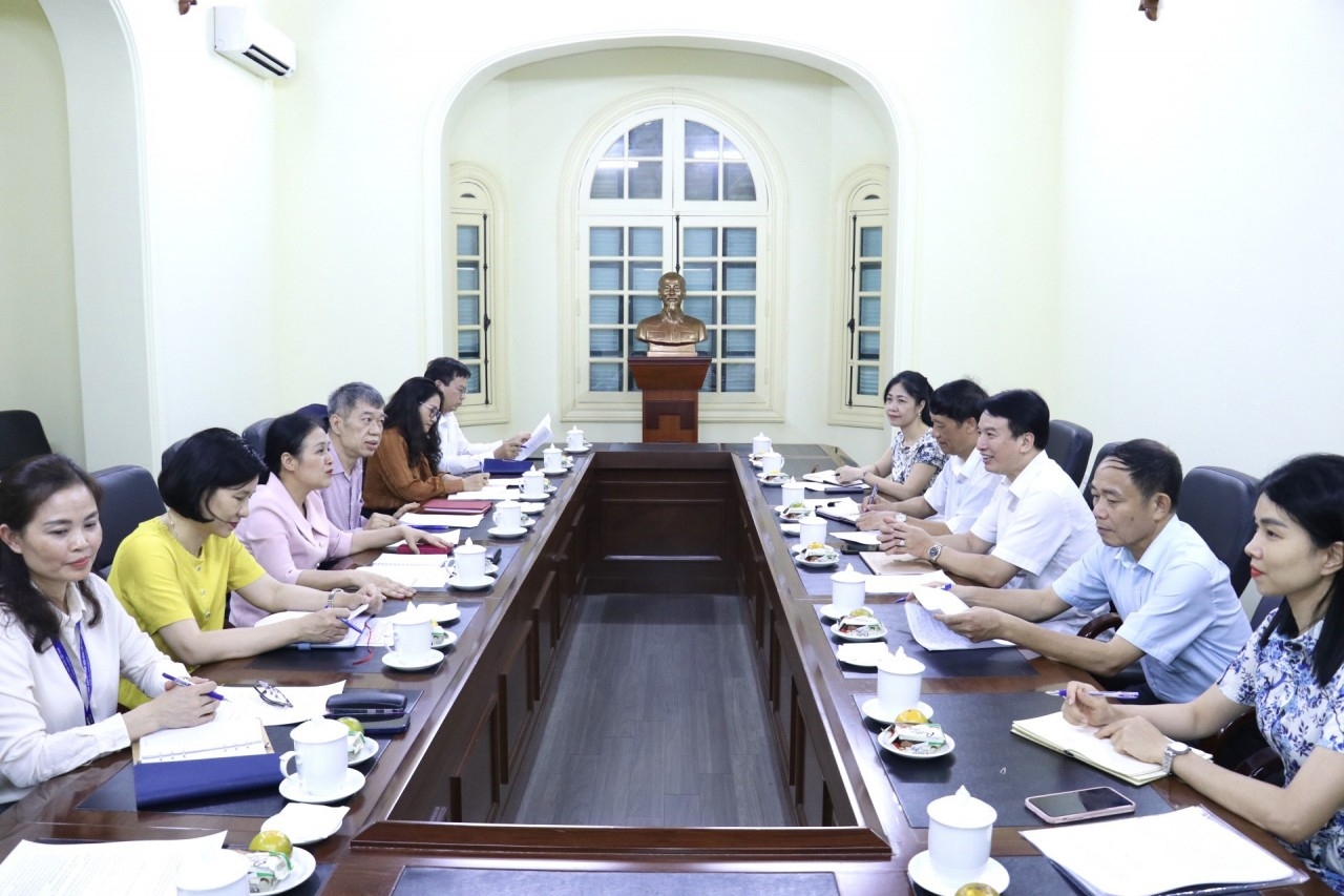 越南友好组织联合会（VUFO）主席阮芳娥大使发表讲话。