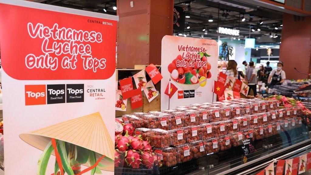越南荔枝正式在泰国各大超市门店销售