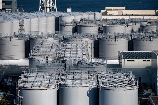 福岛第一核电站核污水储水箱。