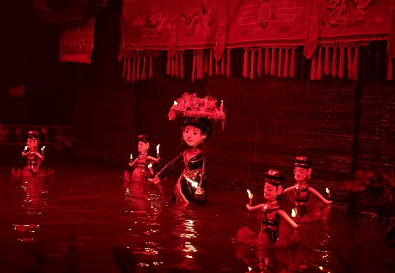 越南水上木偶戏。