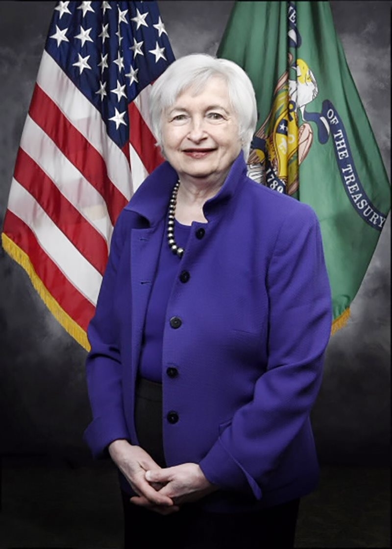 美国财政部长珍妮特·耶伦（Janet Yellen）。