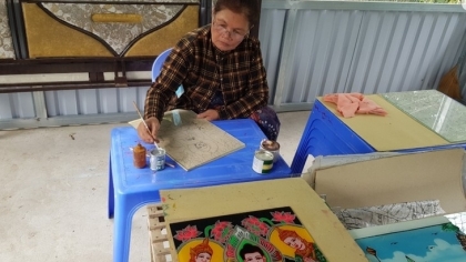 玻璃画——朔庄省高棉人独特的文化