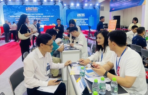 越南-中国电池、储能领域B2B市场供需对接会现场。