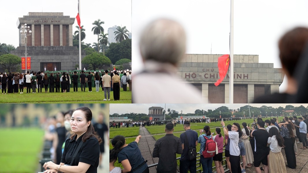 国旗降半旗仪式在巴亭广场举行。