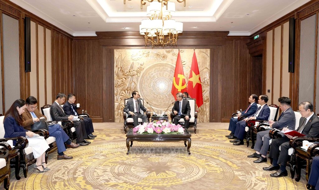 会见现场。图自越通社 会见现场。图自越通社