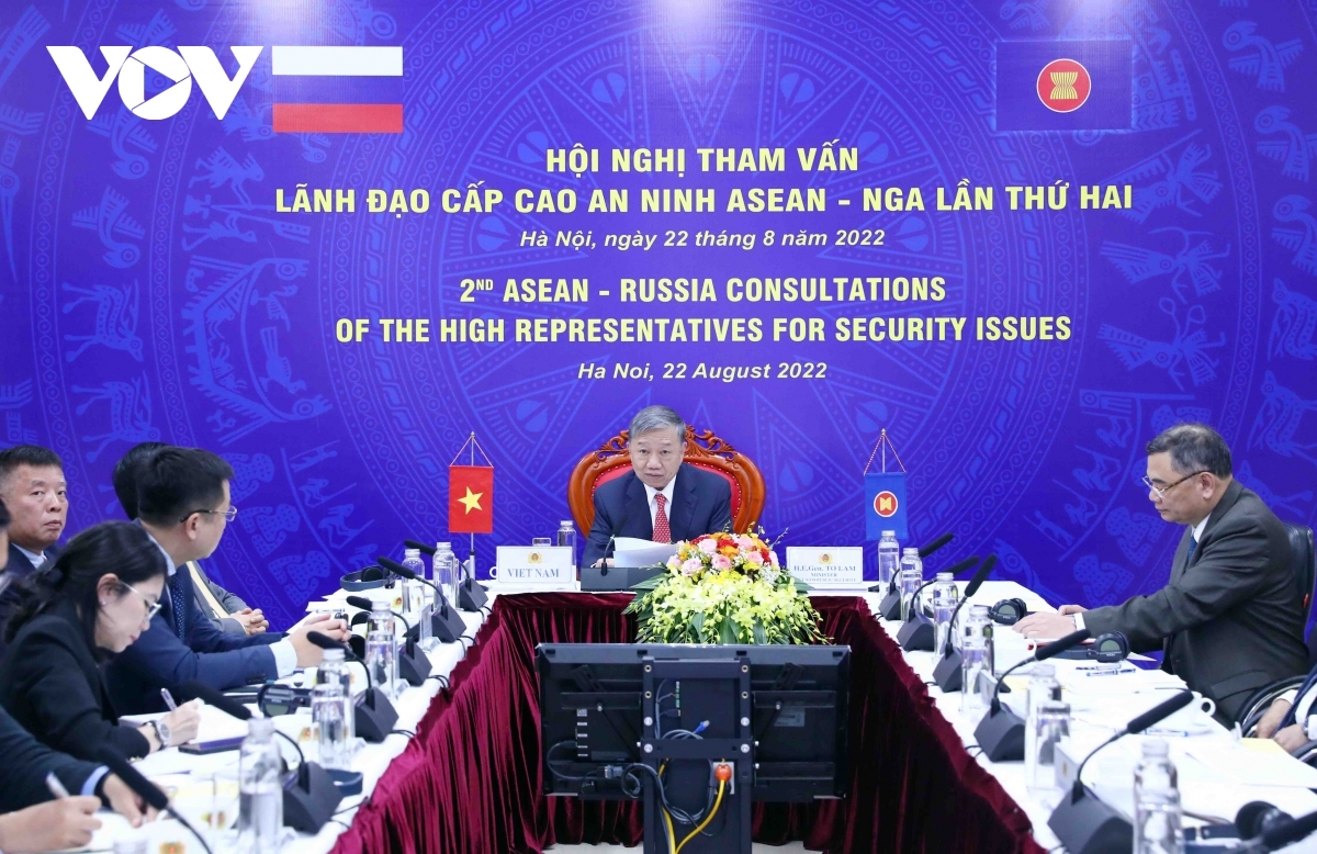 越南公安部部长苏林出席东盟-俄罗斯负责安全问题高级领导第二次磋商。图自vov.vn