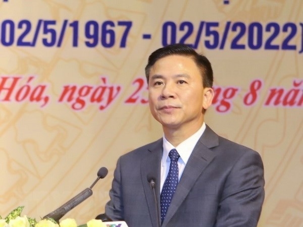 清化省省委书记杜重兴发表讲话。图自人民军队报）