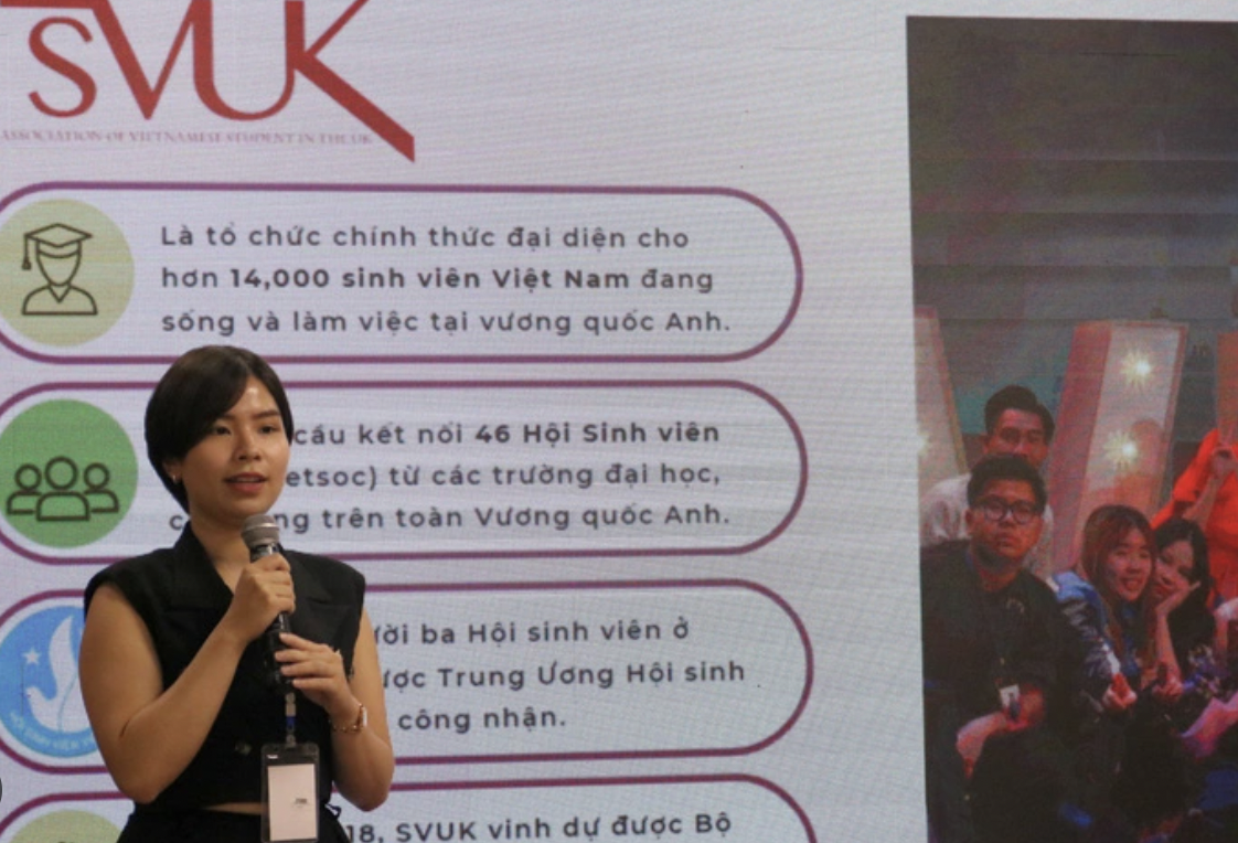 SVUK 2023年SVUK Pre-Departure活动于 8 月 5 日下午在河内举行。越南中央学生会代表、在英国的越南学生协会、英国的有名企业和大学数百名学生、大学生出席了该活动。年轻人了解到了很多关于英国留学的有用信息，了解这里的教育体系信息以及签证申请流程和必要手续，聆听往届英国学生的实践分享。