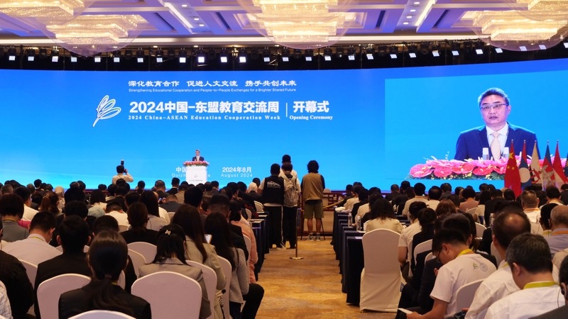 2024中国-东盟教育交流周开幕式全景。