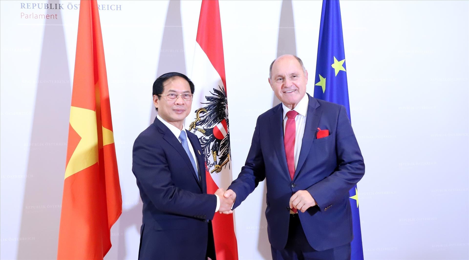 越南外交部部长裴青山对奥地利进行正式访问。图自越通社