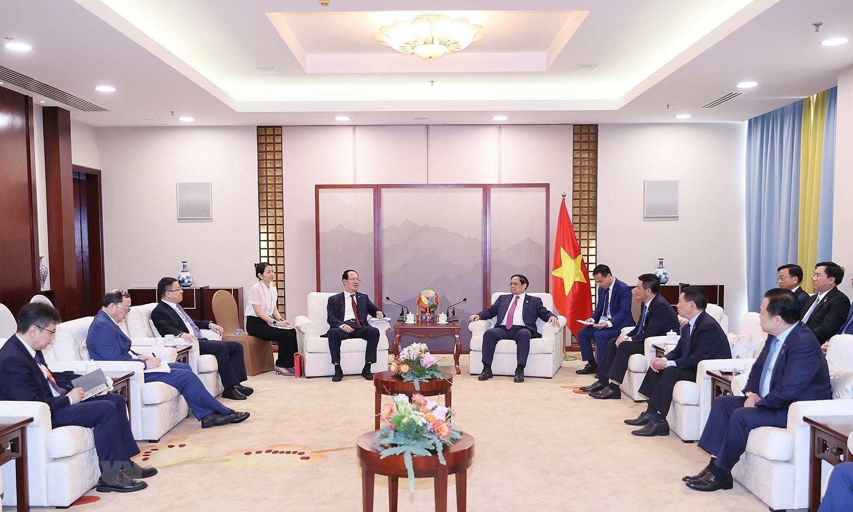 范明政总理会见中国电力建设股份有限公司党委常委、副总经理王小军。