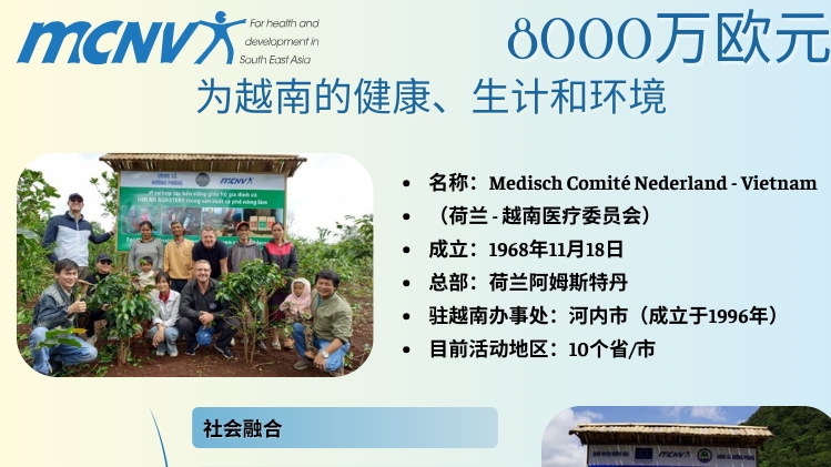 MCNV组织:为越南的健康、生计和环境投入8000万欧元