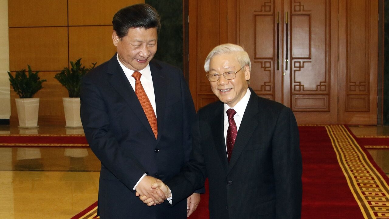 越共中央总书记阮富仲和中国国家主席习近平。图自互联网