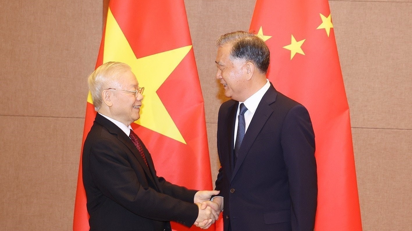 越共中央总书记阮富仲会见中国全国政协主席汪洋