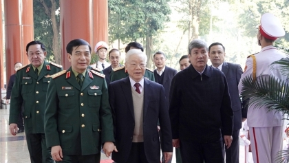 阮富仲总书记出席2022年全军军政会议