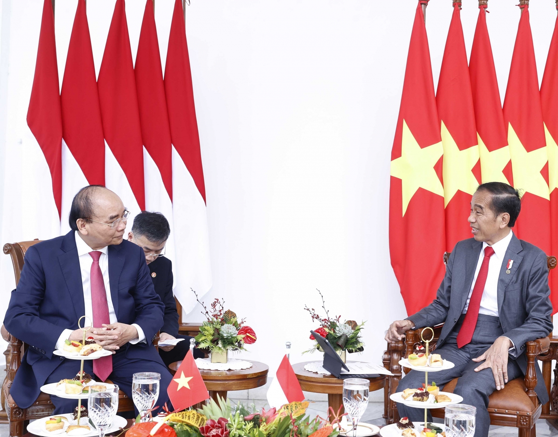 越南国家主席阮春福对印尼进行国事访问。图自越通社