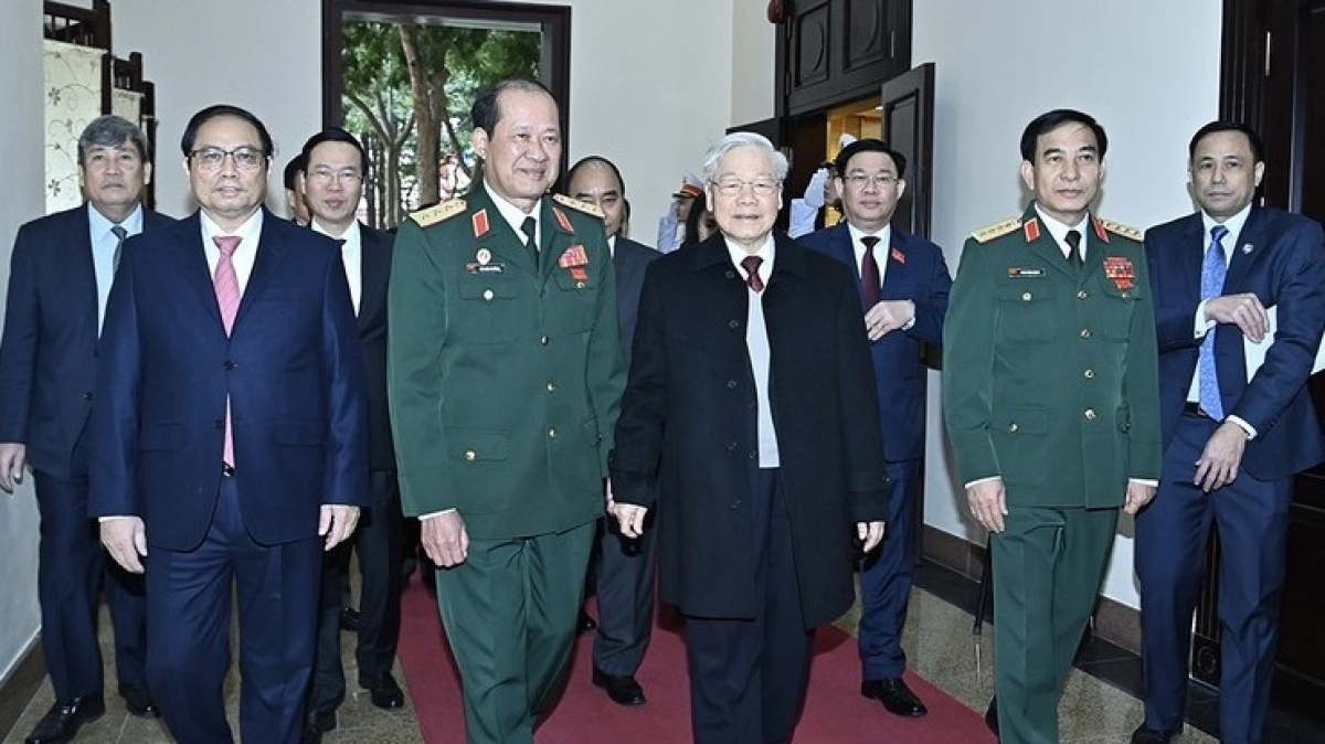 党、国家领导人出席越南老战士协会第七次全国代表大会。图自人民报