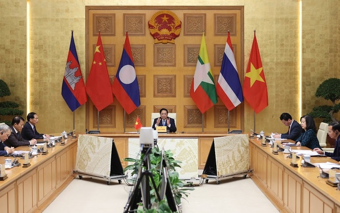范明正总理出席湄公河—澜沧江合作第四次领导人会议。