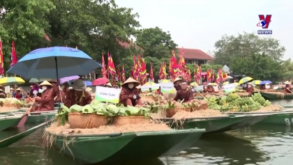 宁平省梧桐河上的农业仪式颇受游客的关注